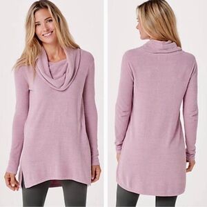 NWT Barefoot Dreams CozyChic Ultra Lite Cowl Neck Sweater Pink
